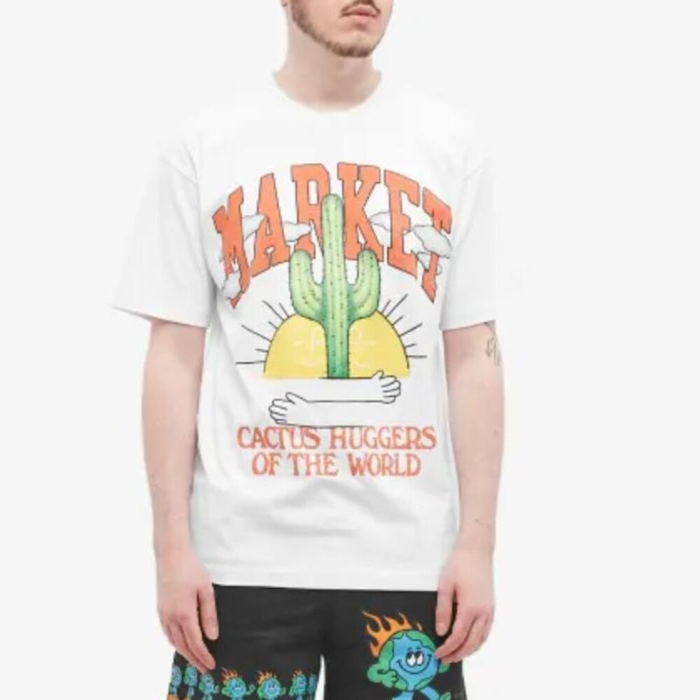 Chinatown Market Cactus Lovers‎ Graphic Tee Cotton T-Shirt White Medium